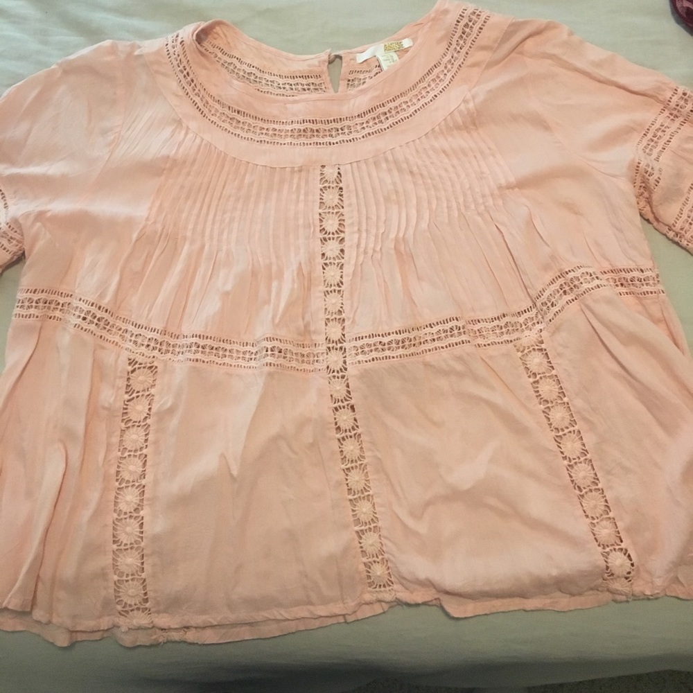 Pink peasant top